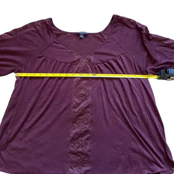 American Eagle Purple V-Neck Top | Women’s XL - Picture 7 of 7